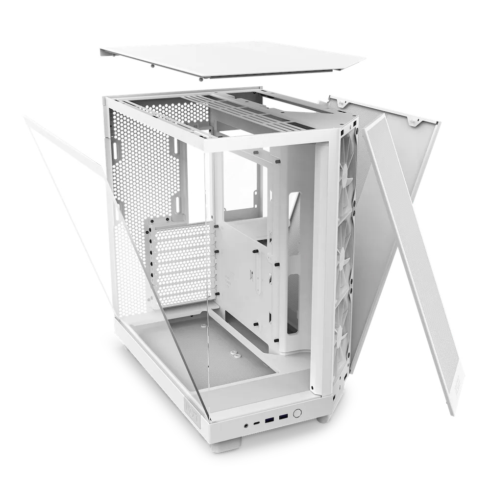 NZXT H6 Flow (2023) Dual-Chamber Mid-Tower Airflow Case 中塔機箱(白色-CC-H61FW-01)