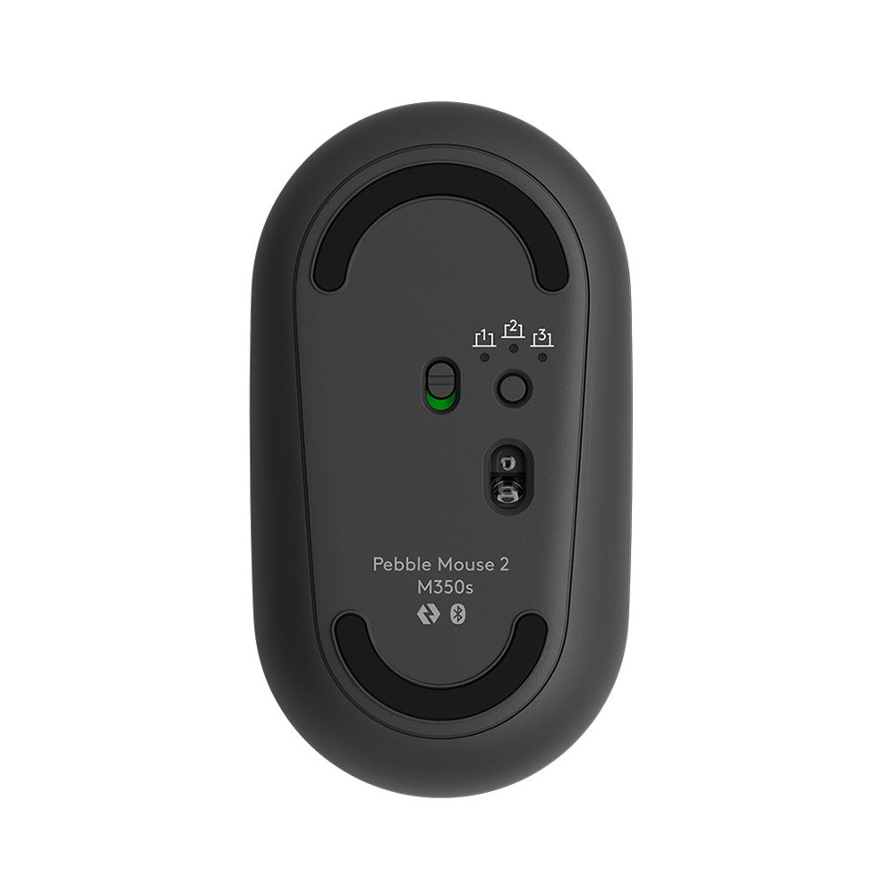 Logitech Pebble M350S 無線纖薄靜音滑鼠(石墨灰)