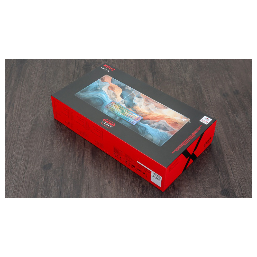 CHERRY XTRFY K5V2 Amnis Blue Hot-swappable 洪流主題 連桌墊 MX2A預潤滑紅軸 可換軸 機械式鍵盤