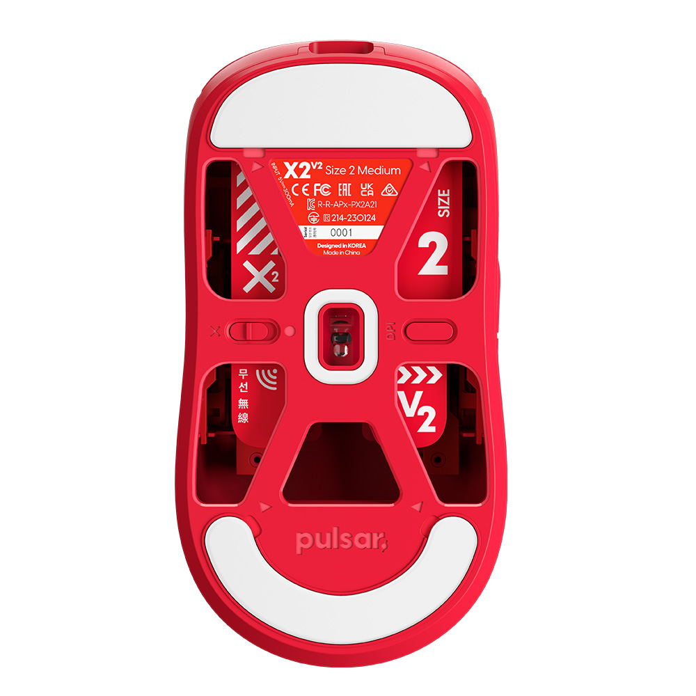 Pulsar X2V2 Size 2 無線遊戲滑鼠(RED Limited Ed.)