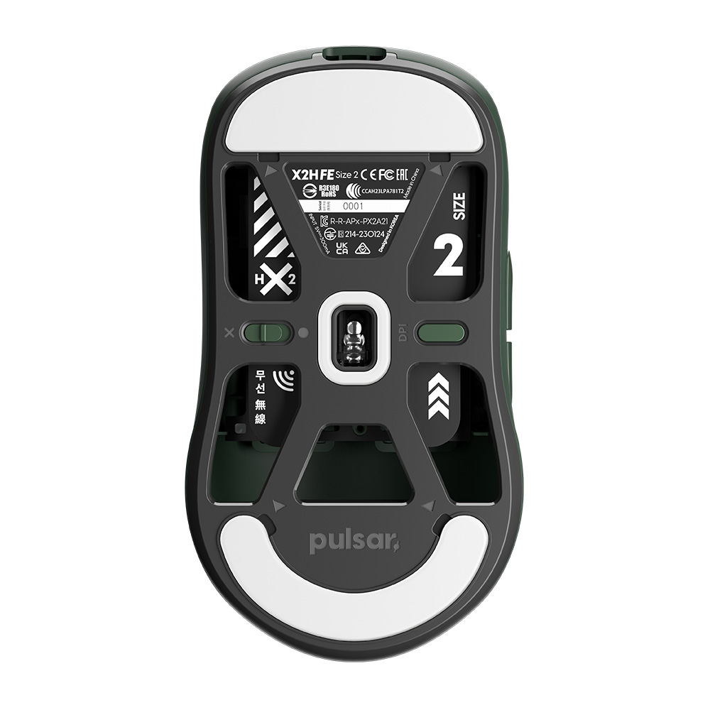 Pulsar X2-H Size 2 無線遊戲滑鼠(GREEN Founders Ed.)