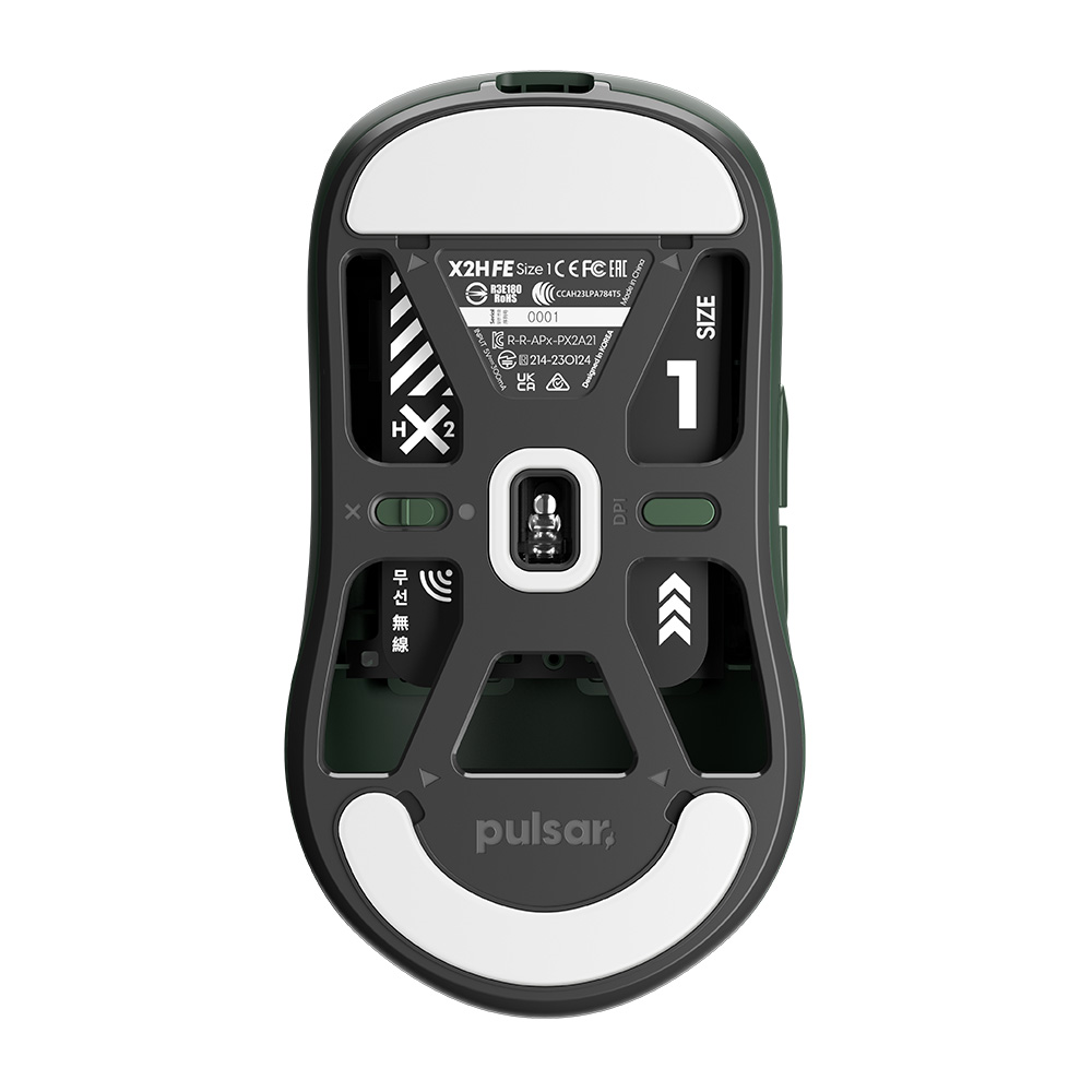 Pulsar X2-H Size 1 無線遊戲滑鼠(GREEN Founders Ed.)