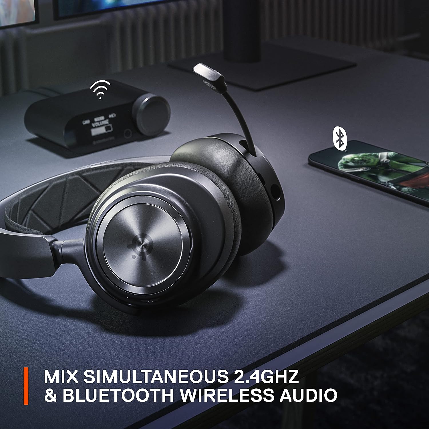 SteelSeries Arctis Nova Pro Wireless ANC 2.4G及藍牙無線耳機(61522)(For PS5 and PC-黑色 61522)