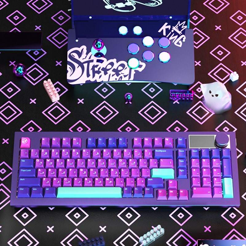 JamesDonkey R2 PRO RGB機械式鍵盤(紫垣軸)(陽極紫)