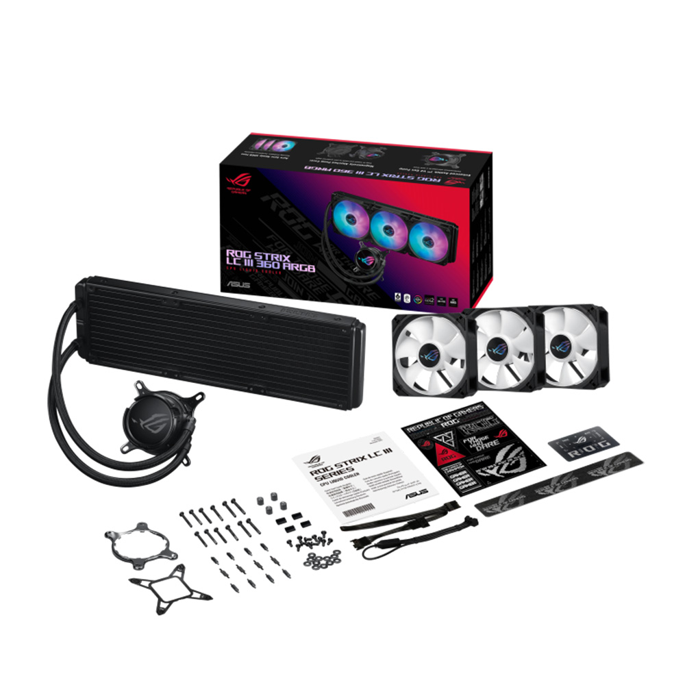 ASUS ROG STRIX LC III 水冷散熱器(黑色-ARGB-360mm)