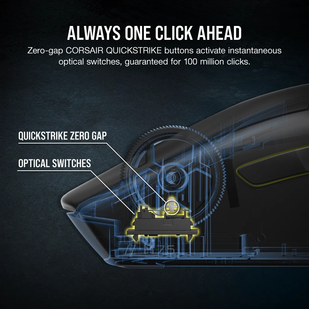Corsair M75 Wireless Lightweight RGB 超輕量 無線遊戲滑鼠(黑色)