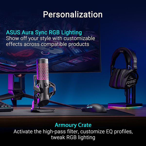 ASUS ROG Carnyx 專業級電競 RGB 電容式麥克風(黑色)