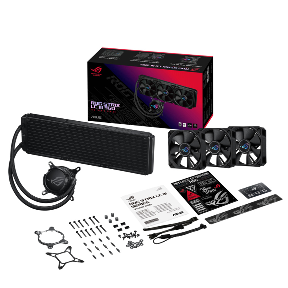 ASUS ROG STRIX LC III 水冷散熱器(黑色-Non ARGB-360mm)
