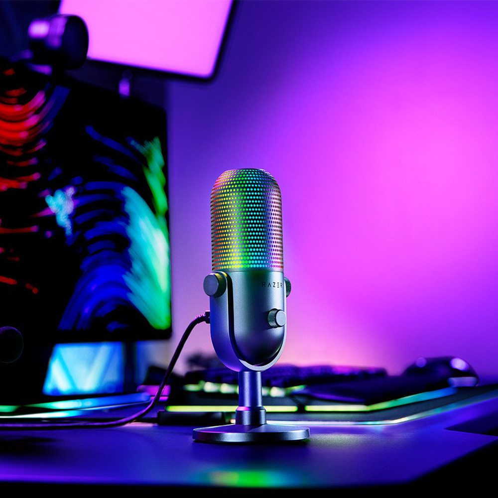 Razer Seiren V3 Chroma 96KHz/24bit USB直播麥克風(Standard-黑色)