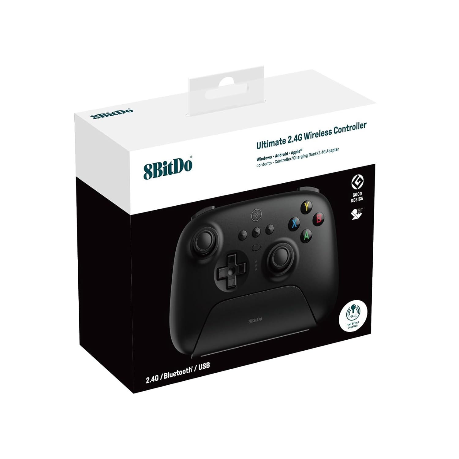 8BitDo 八位堂 獵戶座Ultimate無線控制器連充電座(2.4G 霍爾效應版)(黑色)