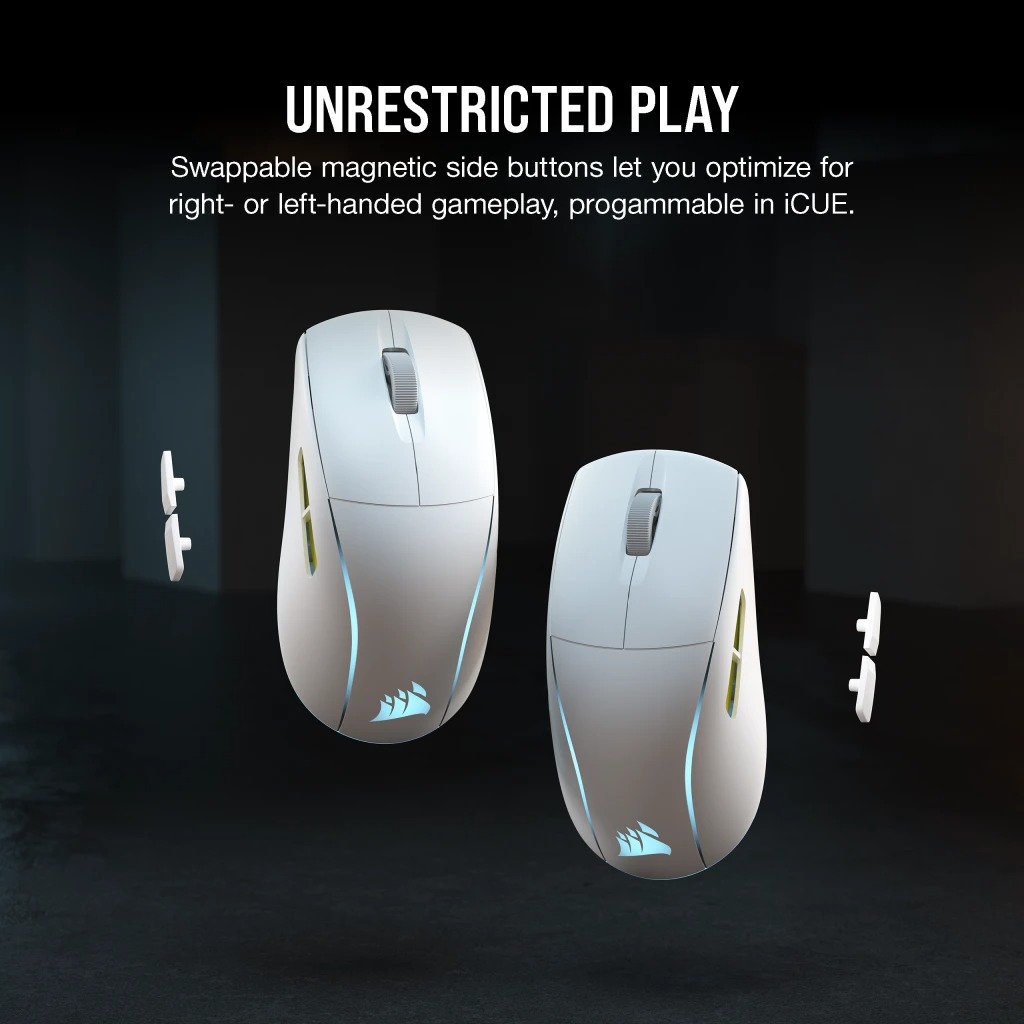 Corsair M75 Wireless Lightweight RGB 超輕量 無線遊戲滑鼠(白色)