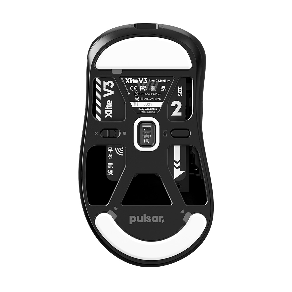 Pulsar Xlite V3 Size 2 無線遊戲滑鼠(黑色)