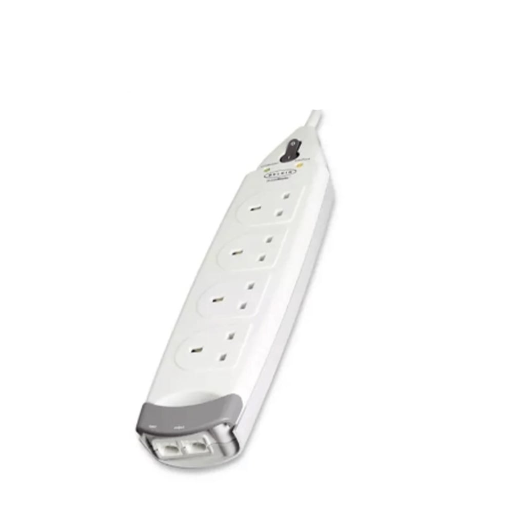 BelKin 拖板BELKIN 2.4AMP 充電四插孔拖板 連電話保護孔
