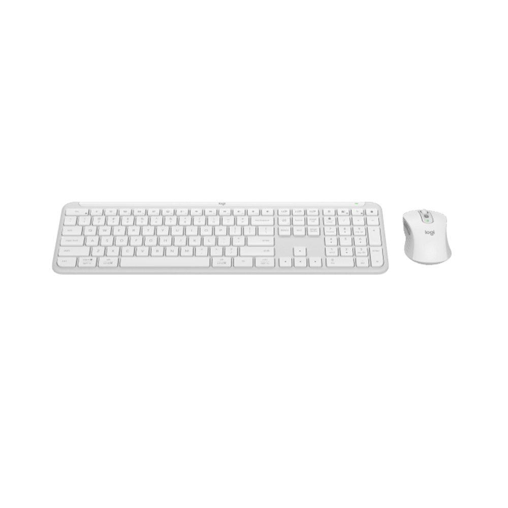 Logitech MK950 無線纖薄靜音鍵鼠組(珍珠白)