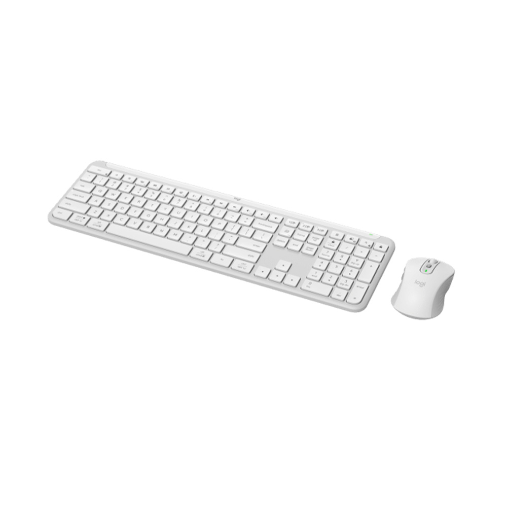 Logitech MK950 無線纖薄靜音鍵鼠組(珍珠白)