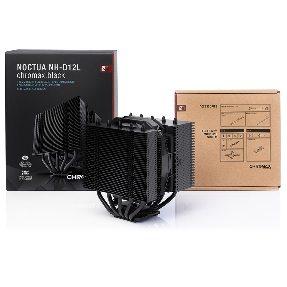 Noctua NH-D12L chromax.black 風冷散熱器(NH-D12L CH.BK)