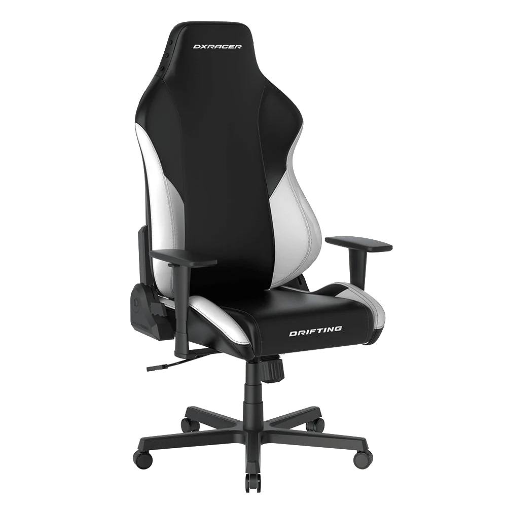 C328C DXRacer Drifting 人體工學高背電競椅(黑白色EPU皮革)