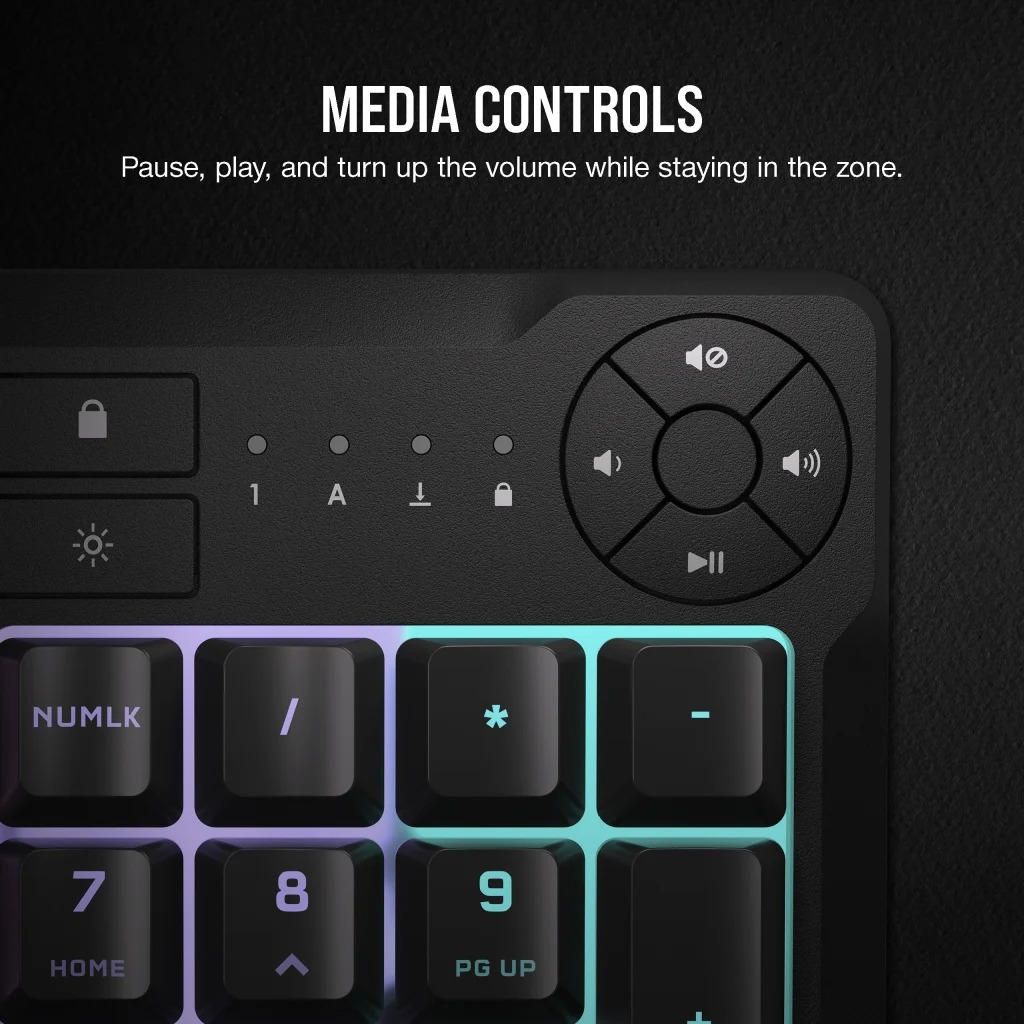Corsair K55 Core RGB 遊戲鍵盤(黑色)