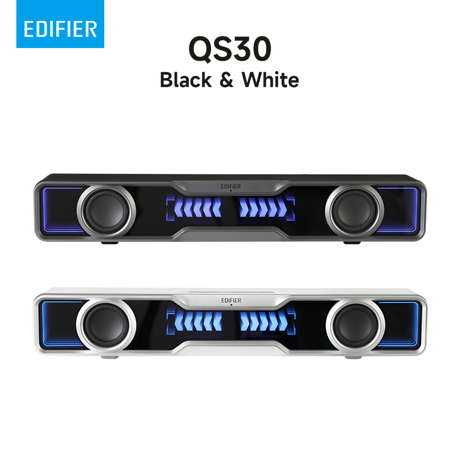 Edifier QS30 藍牙5.4 桌面電競條形喇叭(白色-White)