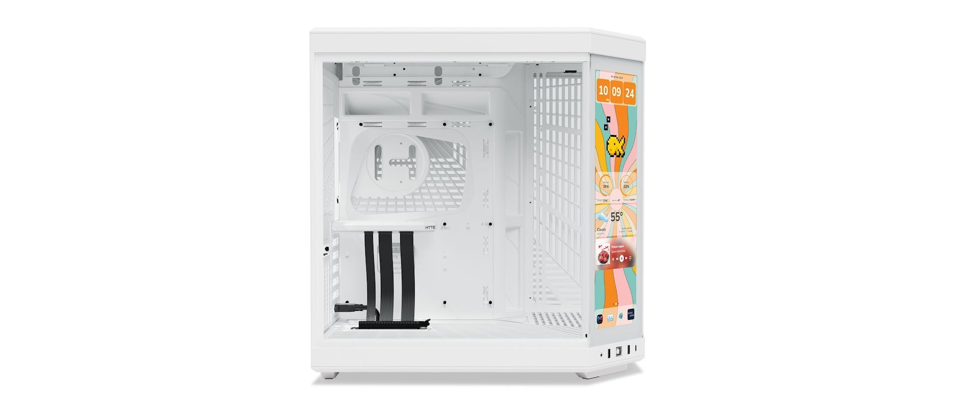 HYTE Y70 Mid-Tower 全景機箱(Touch Infinite LCD-雪白色)