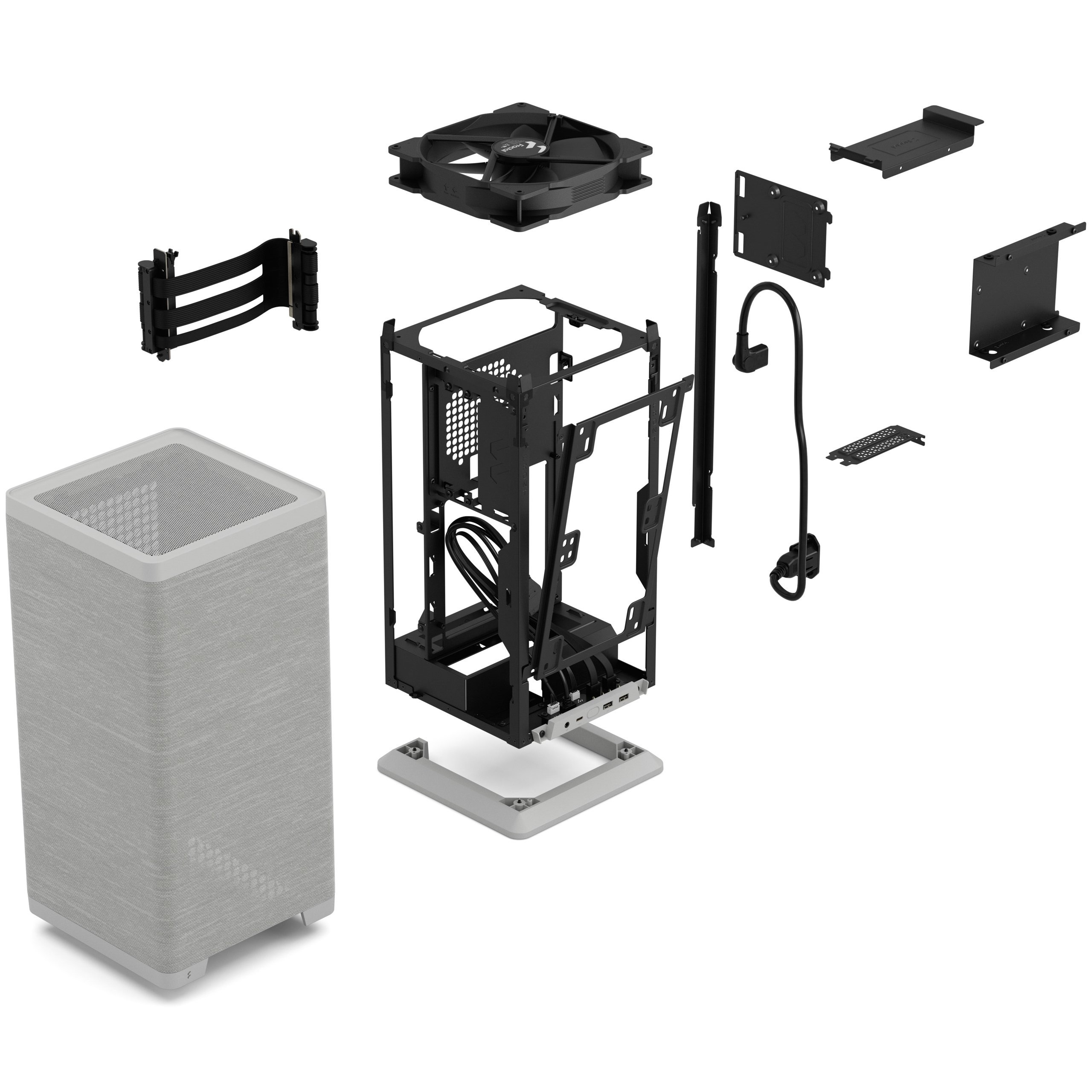 Fractal Design Mood 直立式 mITX機箱(灰色-Light Grey)