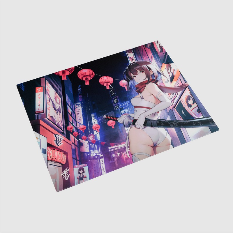 Yuki Aim Katana City 刀 限量版玻璃滑鼠墊(Katana-刀)