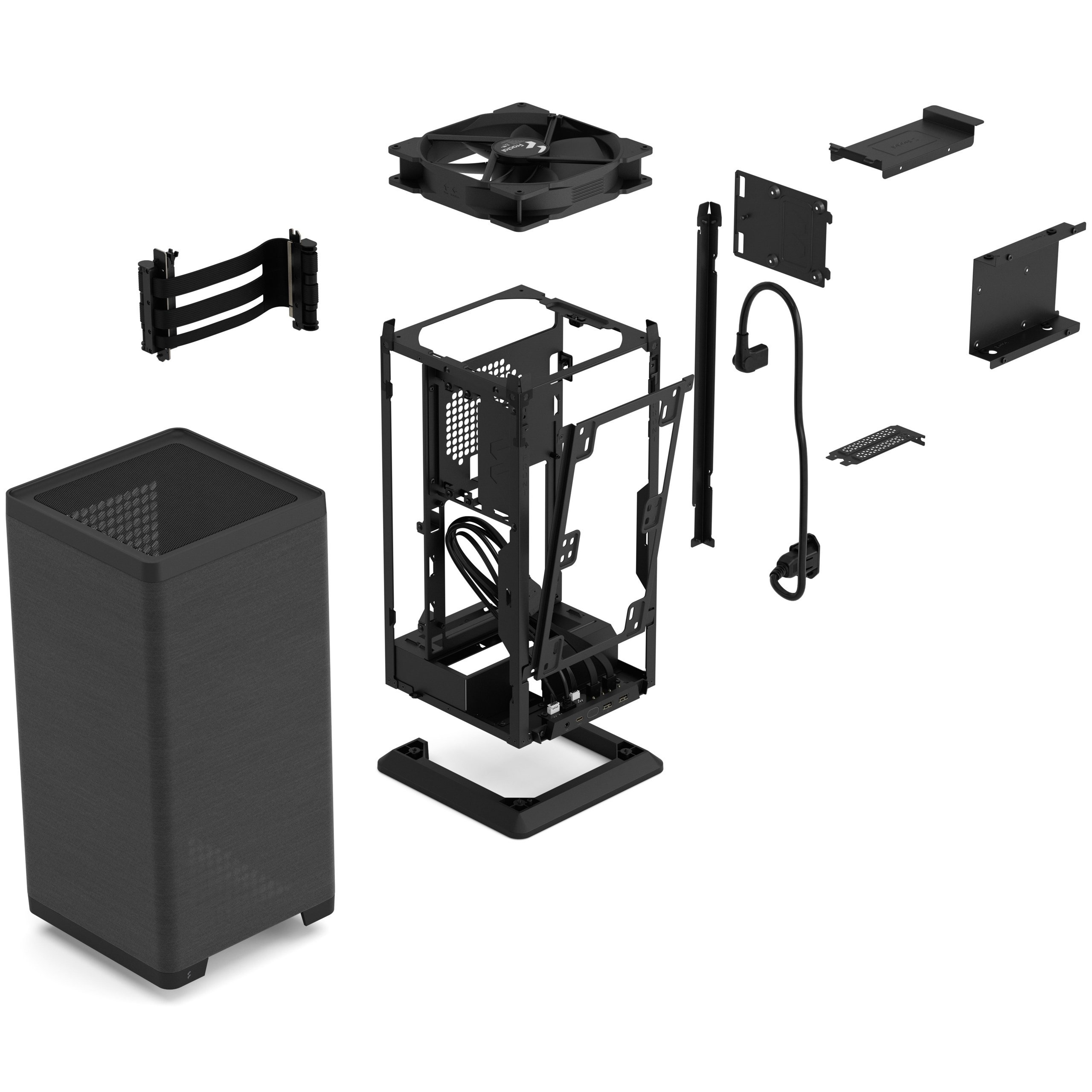 Fractal Design Mood 直立式 mITX機箱(黑色-Black)