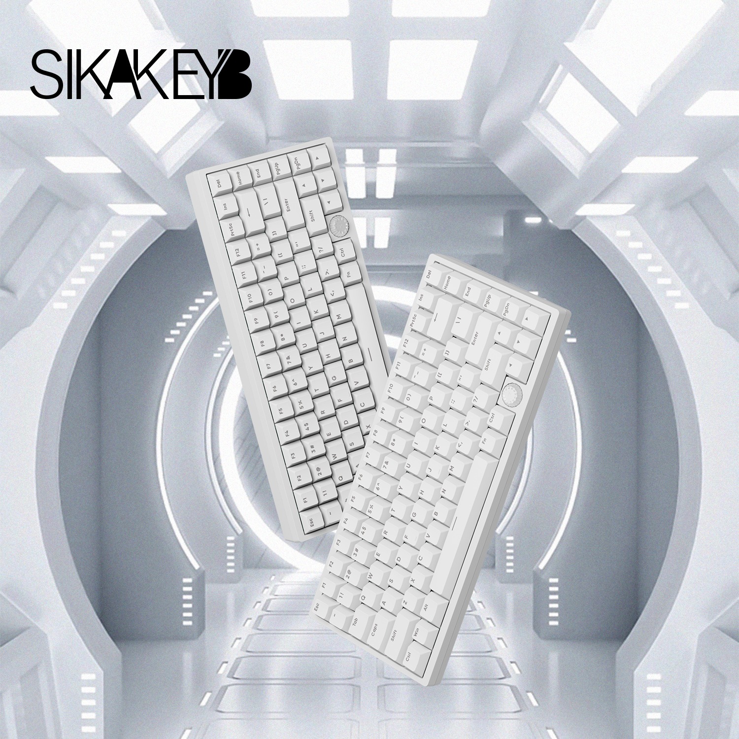 Sikakeyb x 和沐 CK75 75% 磁軸遊戲鍵盤(純白 - ANSI)