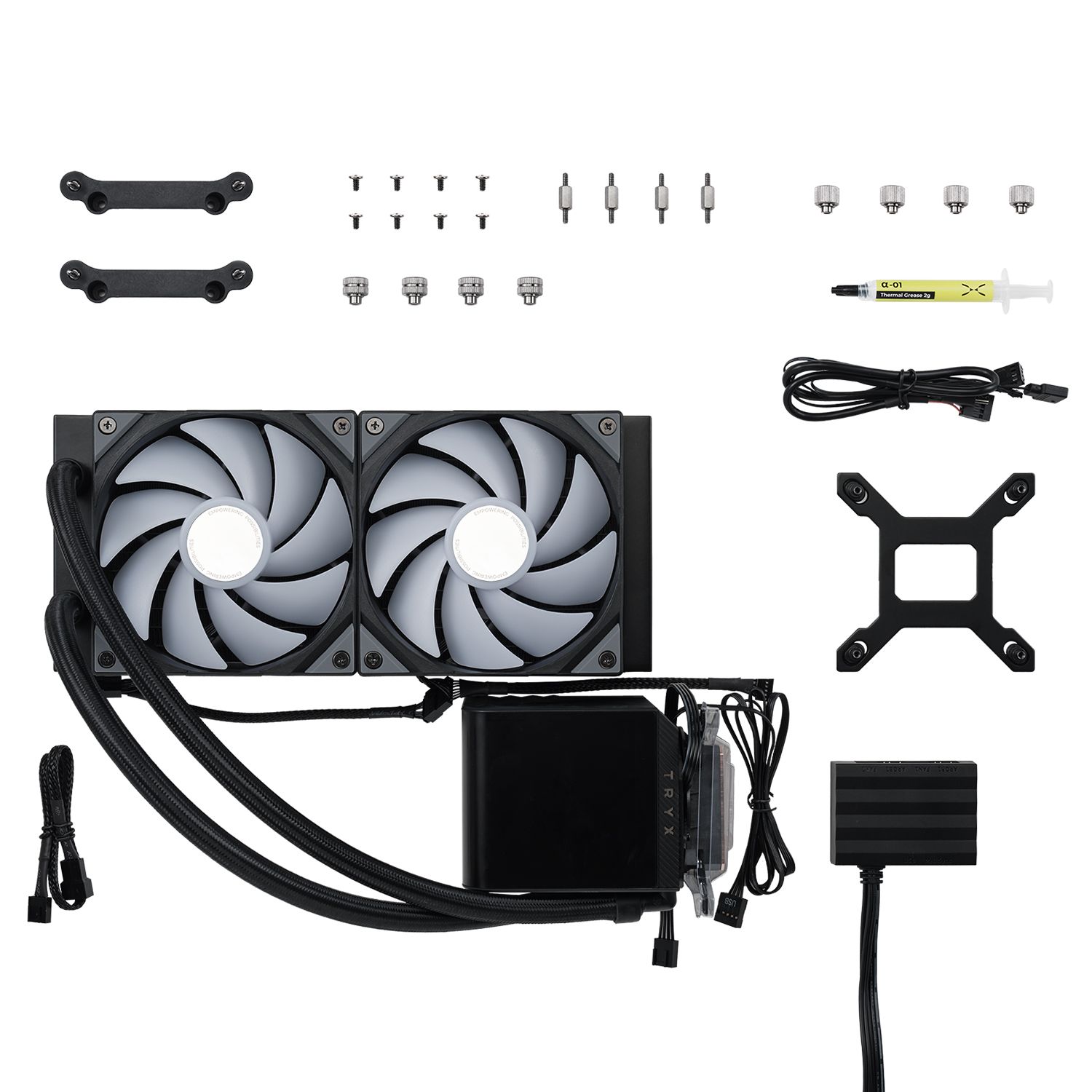 TRYX PANORAMA ARGB 240 L形屏幕 水冷散熱器(黑色-ARGB)