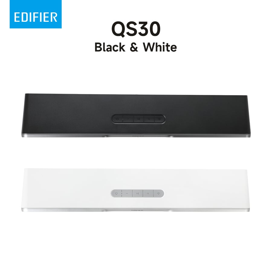 Edifier QS30 藍牙5.4 桌面電競條形喇叭(黑色-Black)