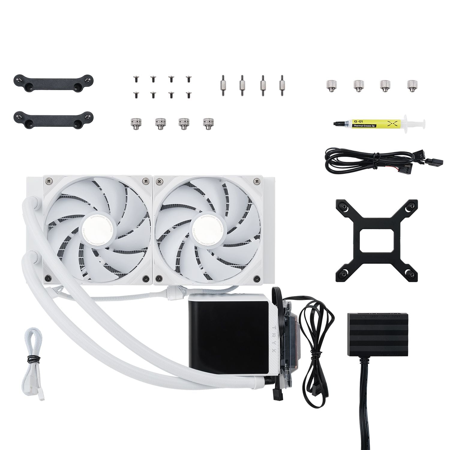 TRYX PANORAMA ARGB 240  L形屏幕 水冷散熱器(白色-ARGB)