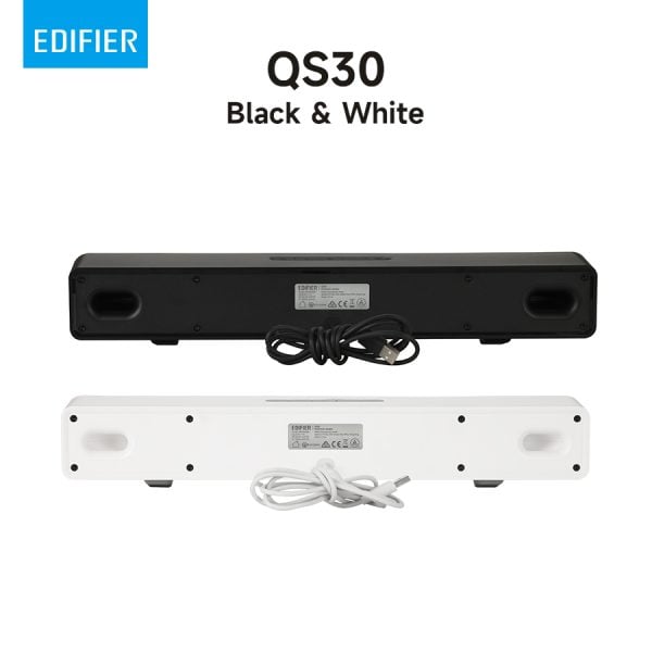 Edifier QS30 藍牙5.4 桌面電競條形喇叭(黑色-Black)