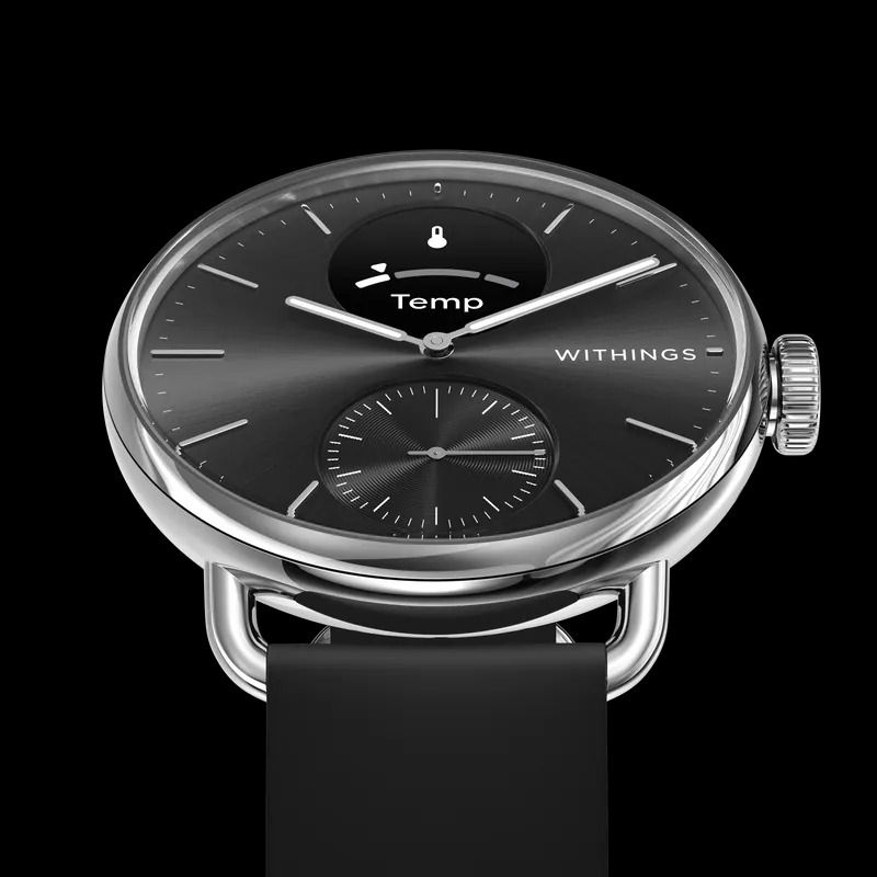 Withings ScanWatch 2 混合指針式智能手錶(Black-黑色-38mm)