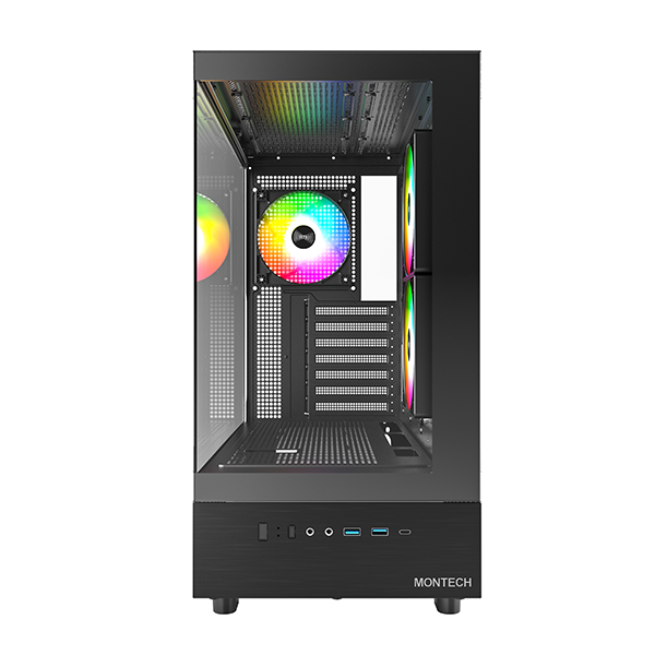 Montech XR 全景式 ATX機箱(黑色-MO-CA-XR-BK)