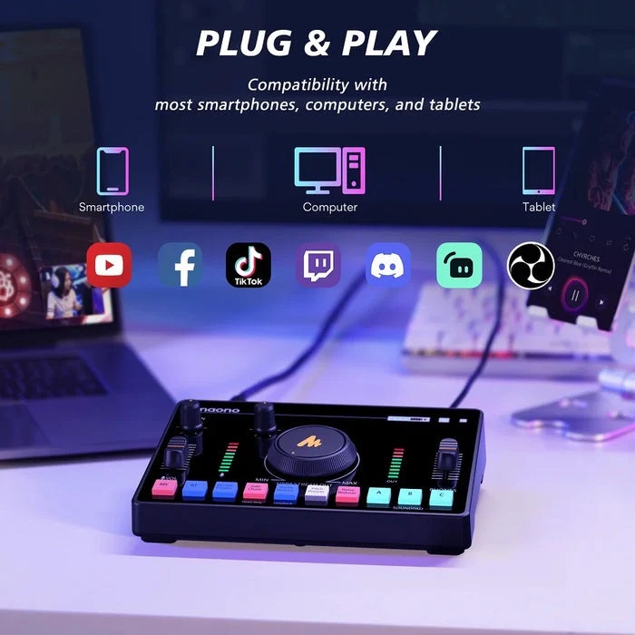 Maono AMC2 NEO 一站式串流音訊混音器和音效卡