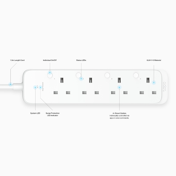 TP-Link Tapo P304M 智慧型Wi-Fi 拖板 (四個獨立插座)
