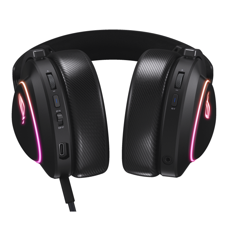 ASUS ROG DELTA II 三模 RGB 無線電競耳機(支援PS5)(黑色)