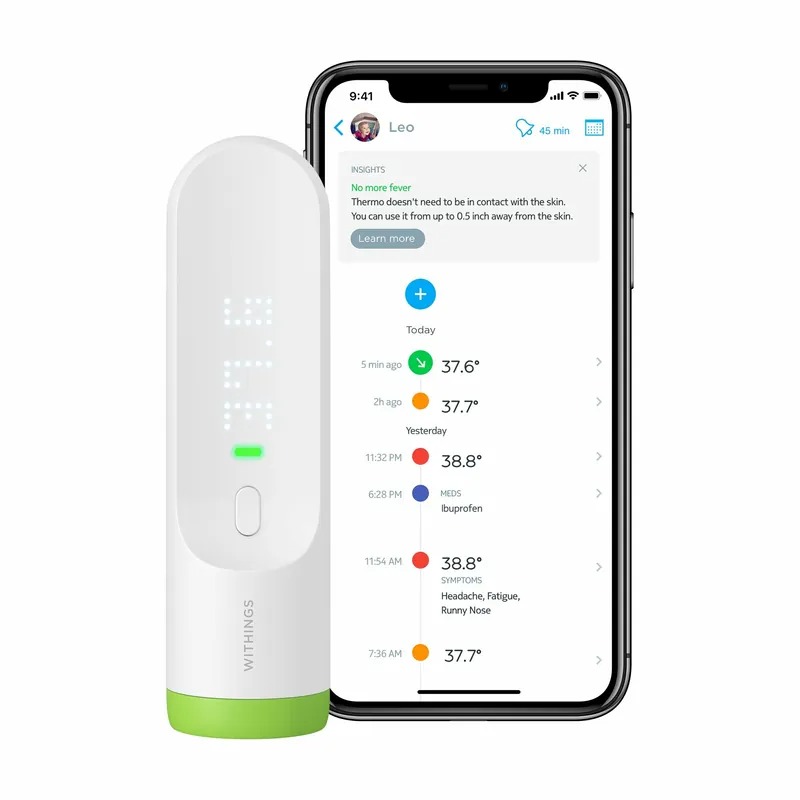Withings Thermo 前額式動脈體溫測量儀(White-白色)