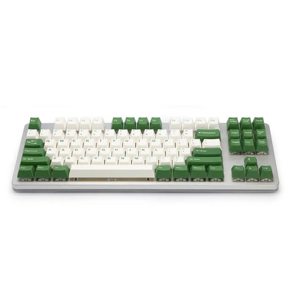 Tai-Hao Doubleshot ABS/Cubic Profile/115 Keycaps/1 Key Puller (T01WH205)(White+Green - 附日文碼 正刻)