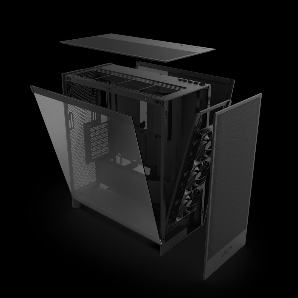 NZXT H7 Flow 2024 Edition ATX機箱(黑色-無光)