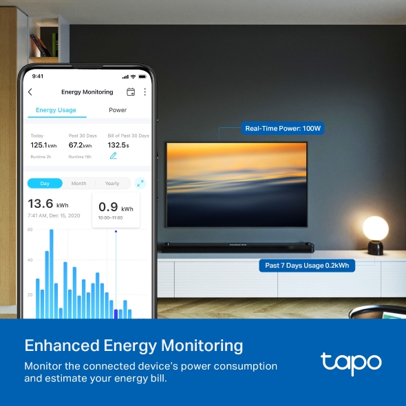 TP-Link Tapo P304M 智慧型Wi-Fi 拖板 (四個獨立插座)