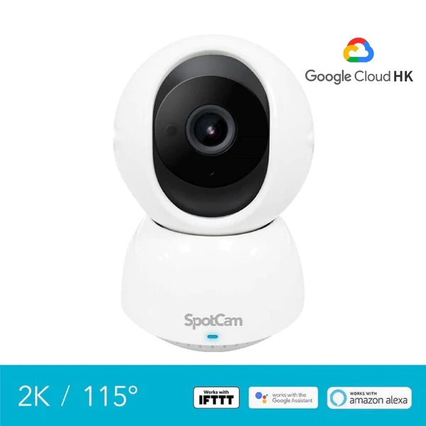 SpotCam Eva Pro 2K 高清 360度旋轉 無死角室內攝影機