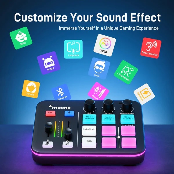 Maono G1 NEO 音訊混音器 （適用於遊戲串流媒體）