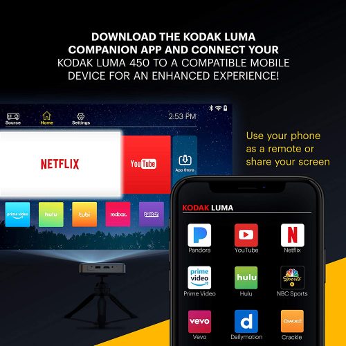 Kodak Luma 450 升級版迷你DLP 1080P便攜智能投影機