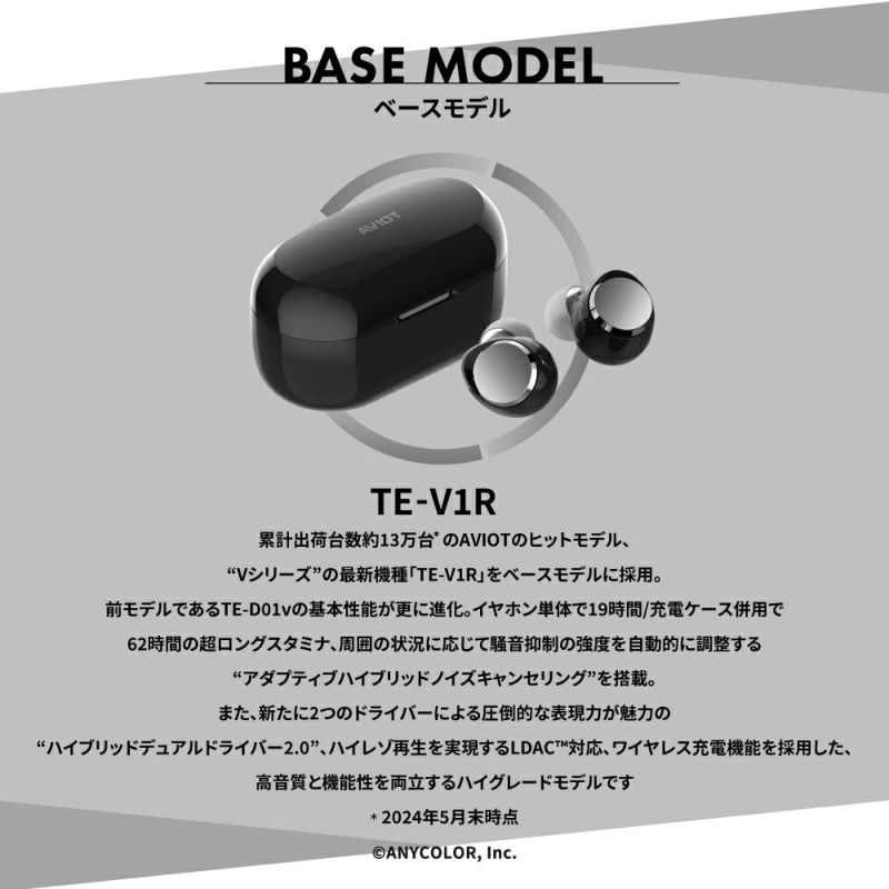 [平行進口 一年保養]AVIOT TE-V1R-SLM《壹百滿天原莎樂美》無線藍芽耳機