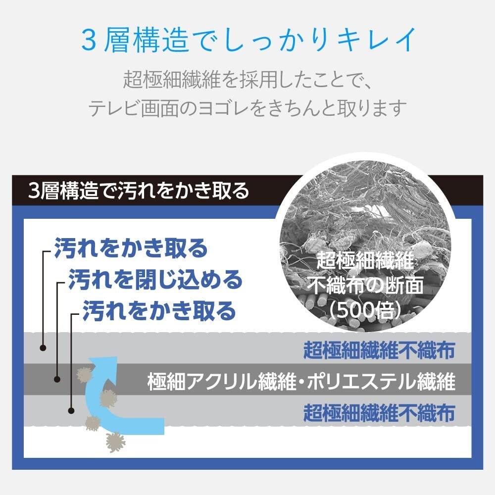 ELECOM 日本製 無酒精液晶螢幕擦拭紙 (60張)(電視機專用)