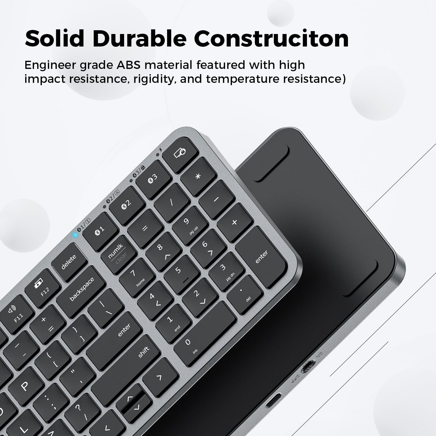 iClever IC-BK20 USB-C 充電 75% 藍牙鍵盤 (太空灰)