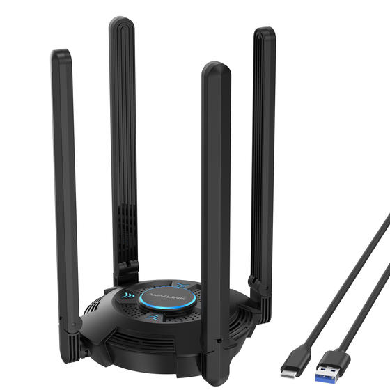 Wavlink AX5400 WiFi 6E USB3.0 Adapter with 4x5dBi Antennas(WL-WN695X2)