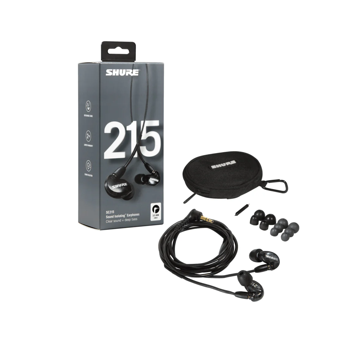 Shure SE215 隔音入耳式耳機(黑色)