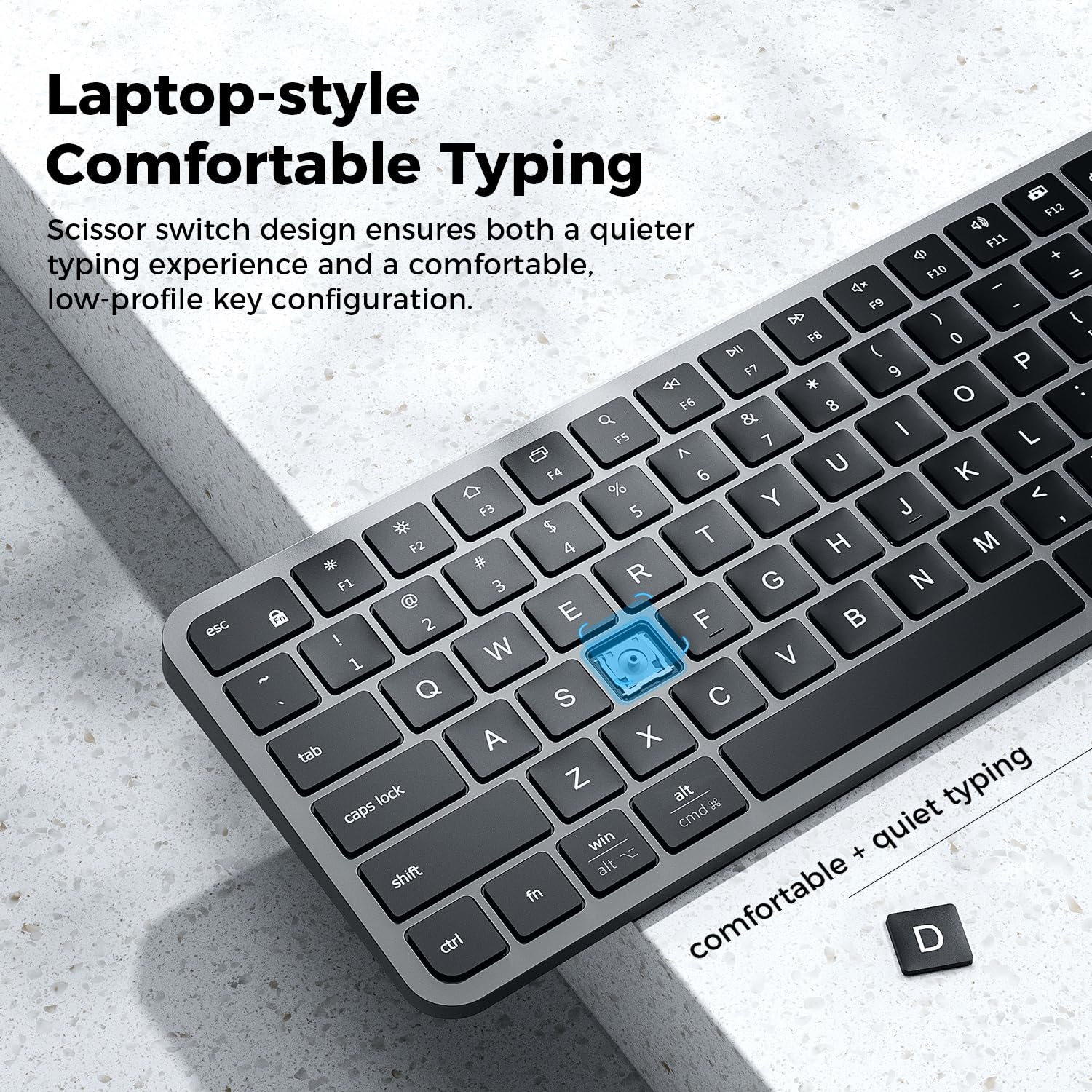 iClever IC-BK20 USB-C 充電 75% 藍牙鍵盤 (太空灰)